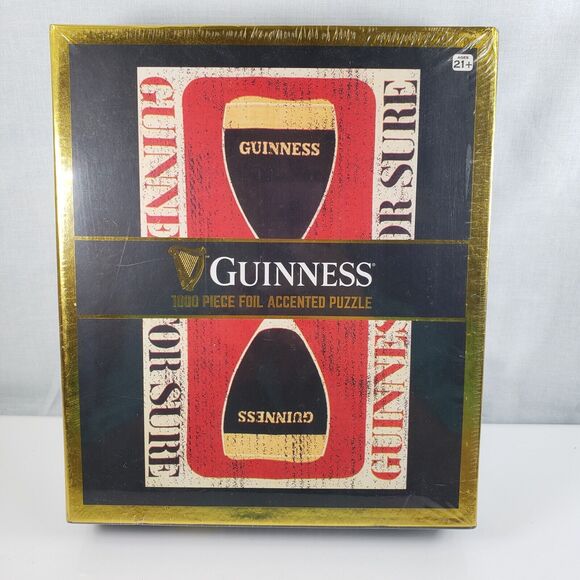 Guinness Beer 1000 Piece Jigsaw Puzzle 29"x23" Foil Accented Front NEW SEALED - Picture 4 of 16